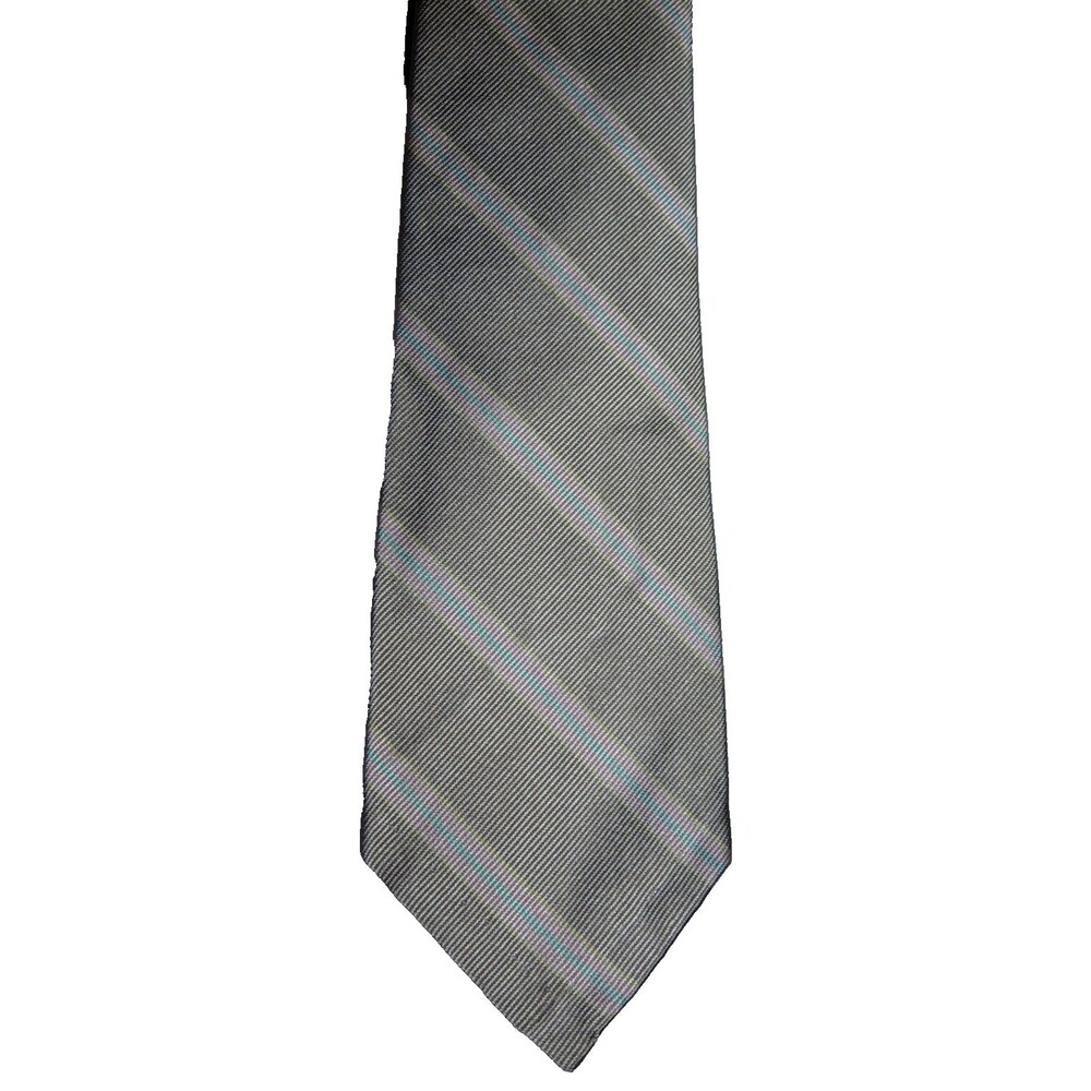 Vintage Polo Ralph Lauren for Saks Fifth Avenue hand made beige silk striped tie
